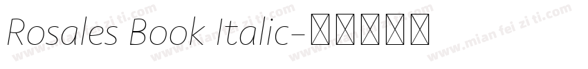 Rosales Book Italic字体转换